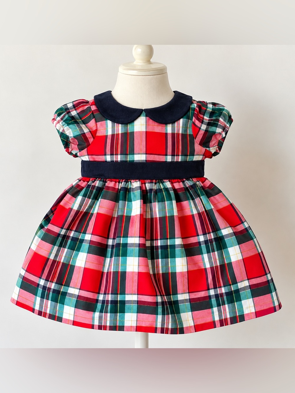 Gymboree Baby Girl Christmas Plaid Tartan Holiday 3-6m 3/6m Dress